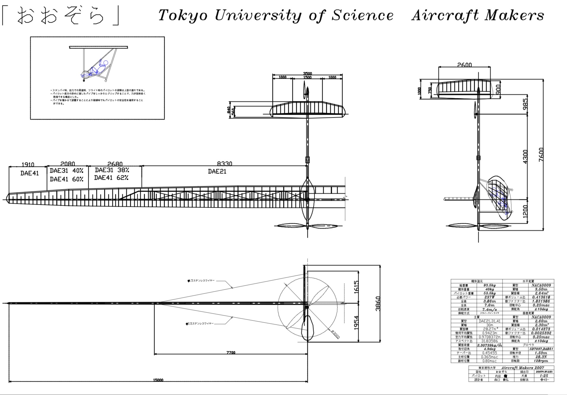 TSUBASA-2025 三面図